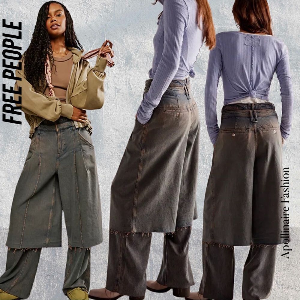 WE THE FREE NOCTURNE DOUBLE HEM TROUSERS JEANS NWT IN SWEET SERENADE